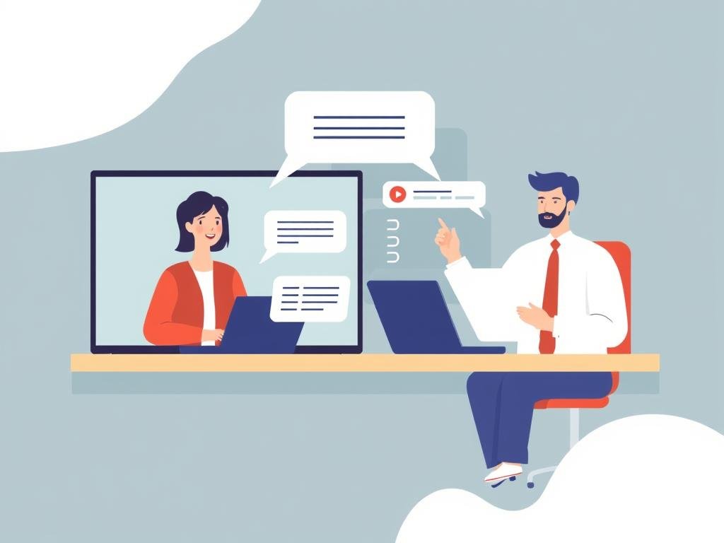 Client and web designer collaborating on a website project through Fiverr's platform