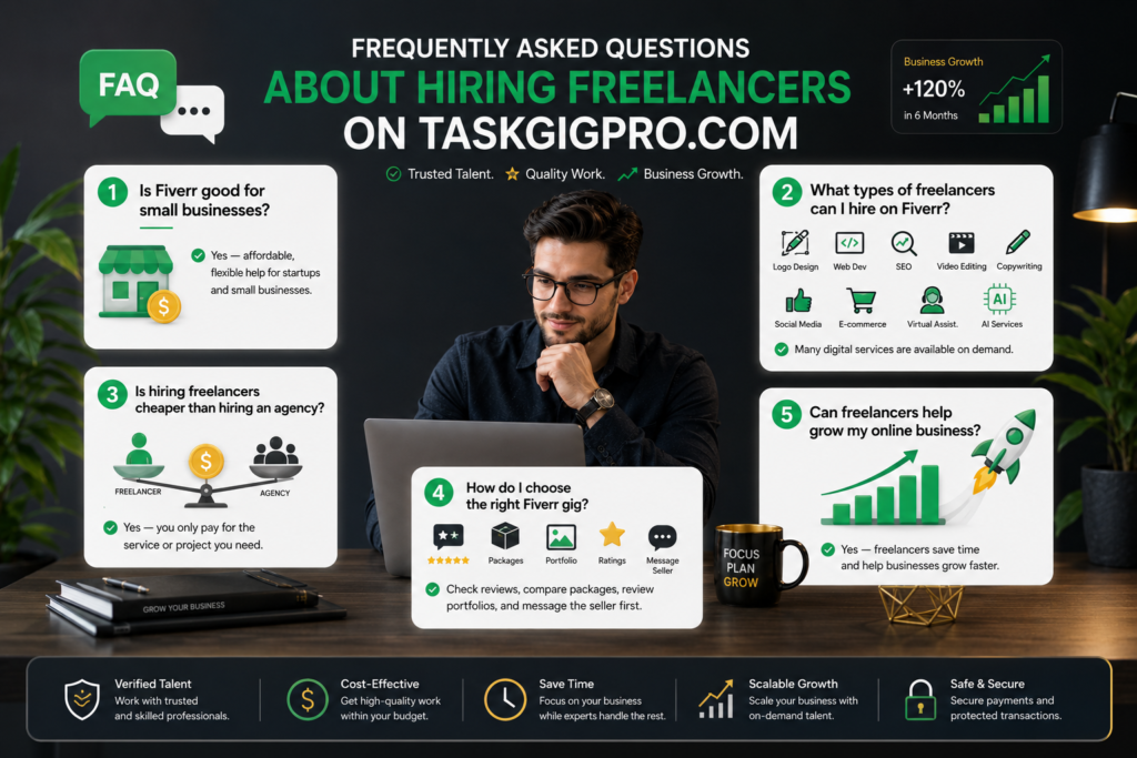 Frequently asked questions about hiring freelancers on Fiverr