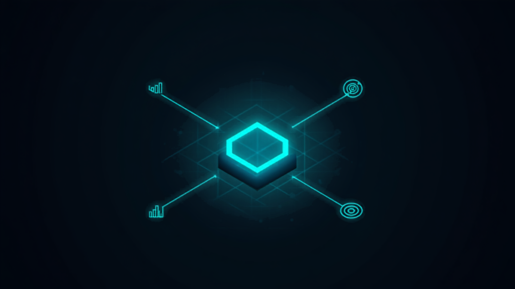 Four inputs, audience, market data, messaging and positioning, feeding into one glowing brand emblem