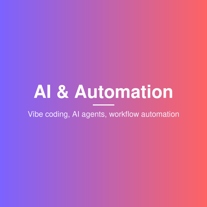 Fiverr AI and automation services: vibe coding, AI agents and workflow automation