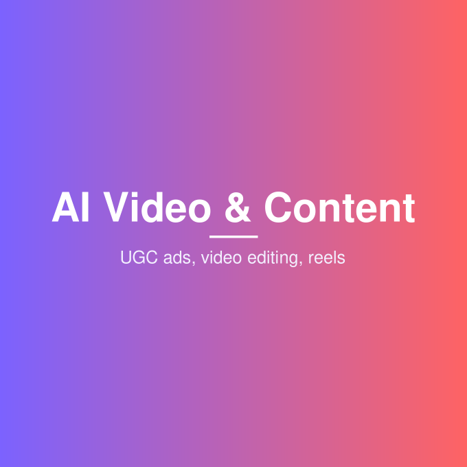 Fiverr AI video and content services: UGC ads, video editing and reels